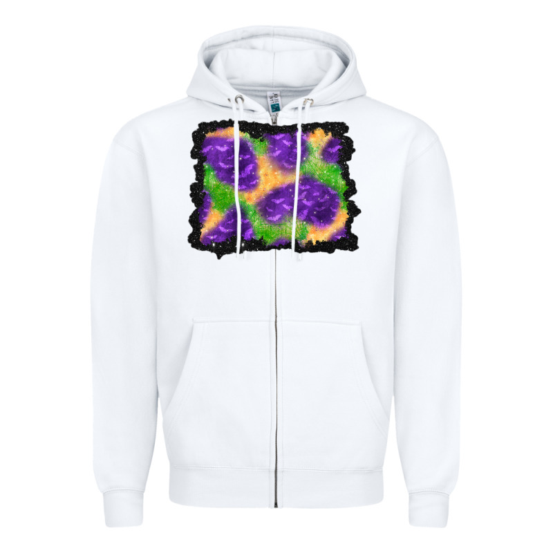 Halloween Spooky Bat Background Zipper Hoodie by BundleAndBundleShop | Teevron