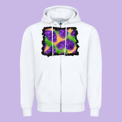Halloween Spooky Bat Background Zipper Hoodie Designed By Bundleandbundleshop