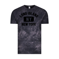 Cloud Black long island ny gym style distressed amber print Vintage Tee - artisFamous