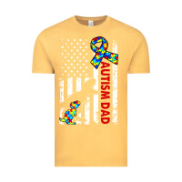 Vintage Mustard mens distressed dinosaur autism dad usa flag Vintage Tee - artisFamous