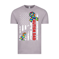 Vintage Zinc mens distressed dinosaur autism dad usa flag Vintage Tee - artisFamous