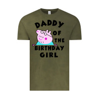 Vintage Olive mens peppa pig daddy of the birthday Vintage Tee - artisFamous