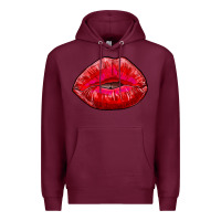 Burgundy kiss Premium Hoodie - RanaPortraitStore