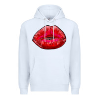 White kiss Premium Hoodie - RanaPortraitStore