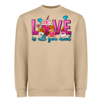 Mushroom Love Is All You Need Valentines Day Frappe Coffee Heavyweight Sweatshirt - FaDigitalArtStudio