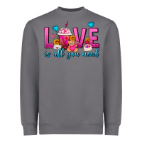 Storm Love Is All You Need Valentines Day Frappe Coffee Heavyweight Sweatshirt - FaDigitalArtStudio