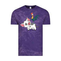 Cloud Purple hei hei rooster and pig funny cartoon Vintage Tee - artisFamous