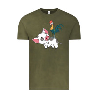 Vintage Olive hei hei rooster and pig funny cartoon Vintage Tee - artisFamous
