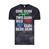 Cloud Black one gun two gun red gun blue gun Vintage Tee - artisFamous