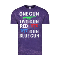 Cloud Purple one gun two gun red gun blue gun Vintage Tee - artisFamous