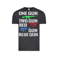 Vintage Black one gun two gun red gun blue gun Vintage Tee - artisFamous