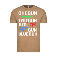 Vintage Coffee one gun two gun red gun blue gun Vintage Tee - artisFamous
