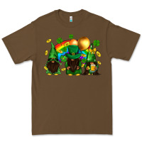 Cacao St. Patrick's afro gnomies with rainbow Premium Tee - BundleAndBundleShop
