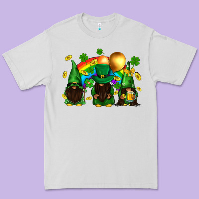 St. Patrick's Afro Gnomies With Rainbow Premium Tee Designed By Bundleandbundleshop