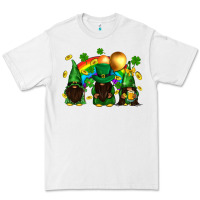 White St. Patrick's afro gnomies with rainbow Premium Tee - BundleAndBundleShop