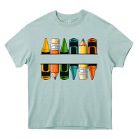 Arona custom crayons with pencil Heavy Core Tee - NancyCooperArtShop