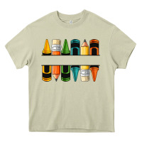 Mossy custom crayons with pencil Heavy Core Tee - NancyCooperArtShop