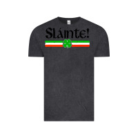 Vintage Black slainte shirt irish cheers toast shamrock Vintage Tee - artisFamous
