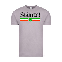 Slainte Shirt Irish Cheers Toast Shamrock Vintage Tee | Teevron