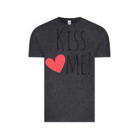Vintage Black Kiss Me Vintage Tee - artisFamous