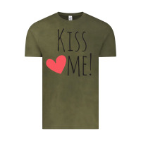 Vintage Olive Kiss Me Vintage Tee - artisFamous