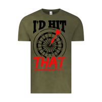 Vintage Olive i'd hit that darts Vintage Tee - artisFamous