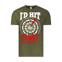Vintage Olive i'd hit that darts Vintage Tee - artisFamous