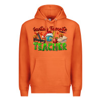Carrot Santa's Favorite Teacher Premium Hoodie - FaDigitalArtStudio