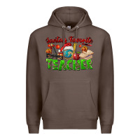 Coffee Santa's Favorite Teacher Premium Hoodie - FaDigitalArtStudio