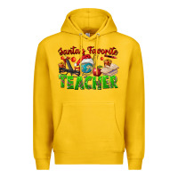 Lemon Santa's Favorite Teacher Premium Hoodie - FaDigitalArtStudio