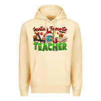 Pina Colada Santa's Favorite Teacher Premium Hoodie - FaDigitalArtStudio