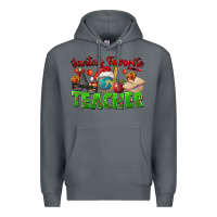 Rock Santa's Favorite Teacher Premium Hoodie - FaDigitalArtStudio
