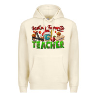 Sandshell Santa's Favorite Teacher Premium Hoodie - FaDigitalArtStudio