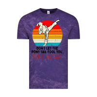 Cloud Purple karate girl kick Vintage Tee - artisFamous