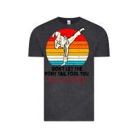 Vintage Black karate girl kick Vintage Tee - artisFamous