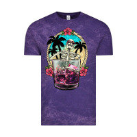 Cloud Purple summer skeleton cocktail Vintage Tee - NancyCooperArtShop