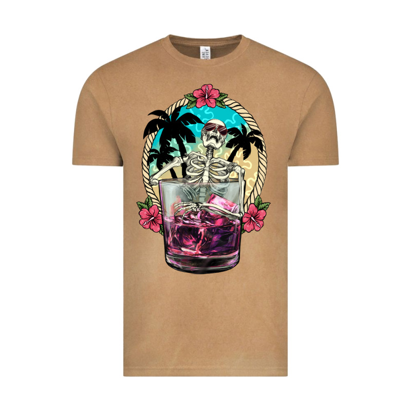 Summer Skeleton Cocktail Vintage Tee by NancyCooperArtShop | Teevron