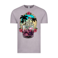 Vintage Zinc summer skeleton cocktail Vintage Tee - NancyCooperArtShop