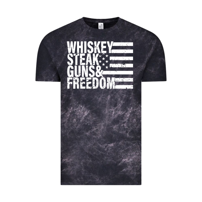 Whiskey Steak Guns Freedom Vintage Tee by artisFamous | Teevron