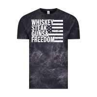 Cloud Black whiskey steak guns freedom Vintage Tee - artisFamous