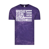 Cloud Purple whiskey steak guns freedom Vintage Tee - artisFamous