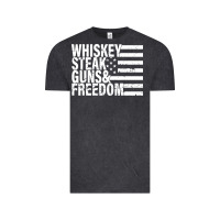 Vintage Black whiskey steak guns freedom Vintage Tee - artisFamous