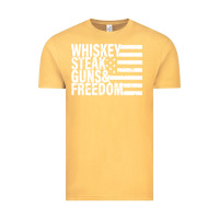 Vintage Mustard whiskey steak guns freedom Vintage Tee - artisFamous