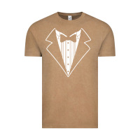 Vintage Coffee fake tux tuxedo suit tie Vintage Tee - artisFamous