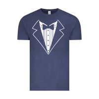 Vintage Denim fake tux tuxedo suit tie Vintage Tee - artisFamous