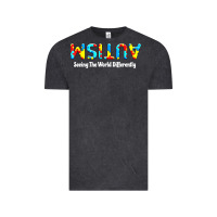 Vintage Black autism seeing the world differently Vintage Tee - artisFamous