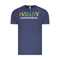 Vintage Denim autism seeing the world differently Vintage Tee - artisFamous