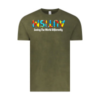 Vintage Olive autism seeing the world differently Vintage Tee - artisFamous