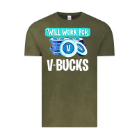 Vintage Olive will work for v bucks youth gamer Vintage Tee - artisFamous