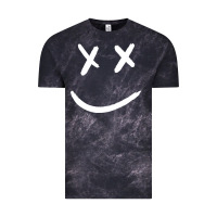 Cloud Black x eyed smiley face x eyes smiling Vintage Tee - artisFamous